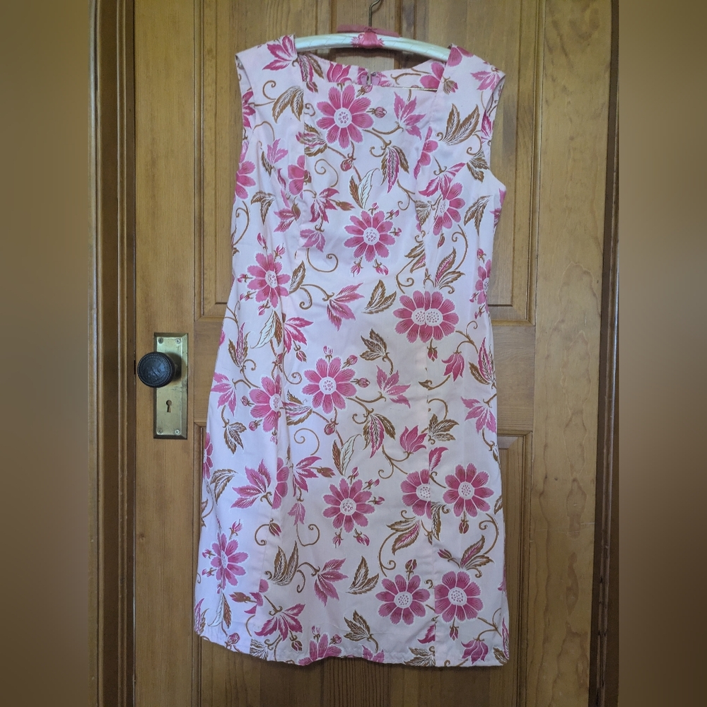 Floral Pink Sleeveless Dress